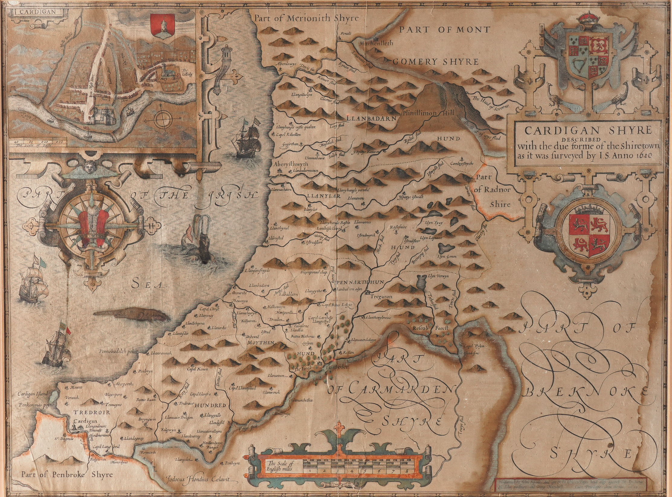 WALES - John SPEED (1551-1629). The Countye of Monmouth, [London], 1610 [but from the Latin... - Image 5 of 13