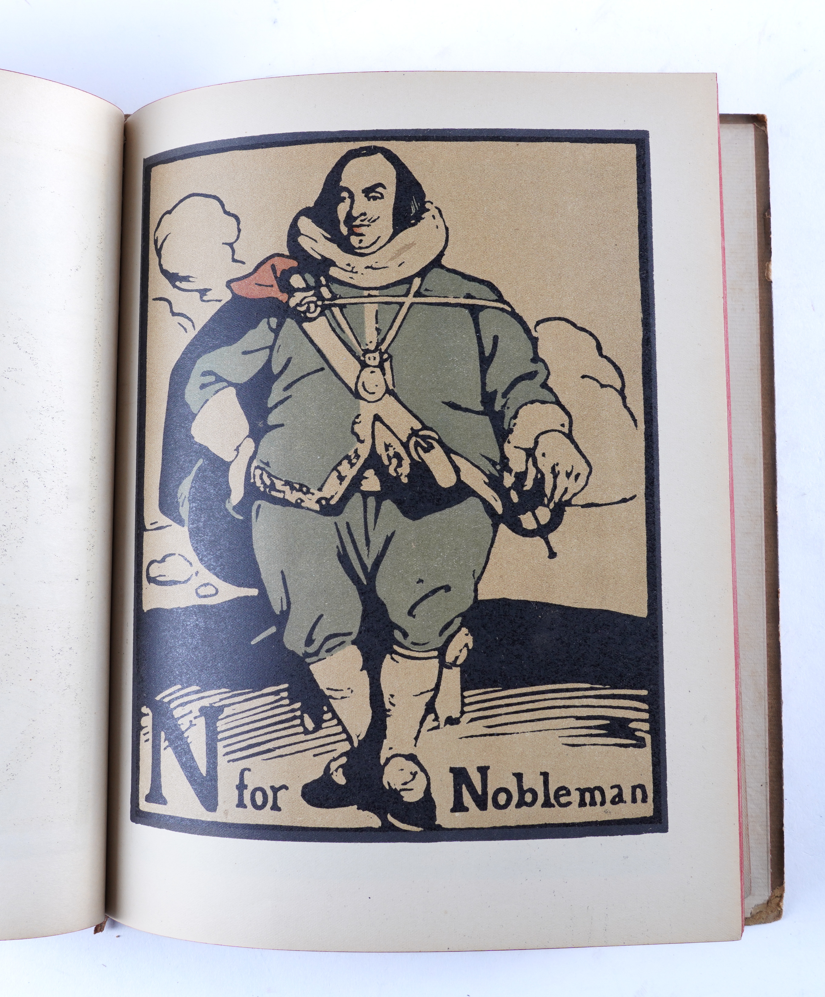 NICHOLSON, William (1872-1949, illustrator). An Alphabet, London, 1899, 4to, 26 coloured... - Image 4 of 5