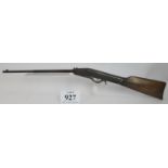 A German .22 air rifle (folding), good patina and marks to stock. No certificate required.