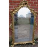 A fine 18th century style large Italian wall mirror, with very ornate hand-carved giltwood frame