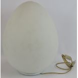 An Italian designer Murano glass egg lamp. Height 45cm. Condition report: Untested.