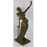A surrealist gilt bronze figure 'Woman Aflame' by Salvador Dali (1904-1989) signed and numbered