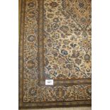 A good Kashan carpet central motif on cream ground. 2.00 x 2.00 Condition report: Good condition and