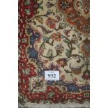 A Kashan rug. 145 x 105. Condition report: Excellent colour and condition.