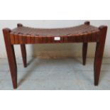 A contemporary Arts & Crafts style stool in the manner of Arthur Simpson of Kendal, with