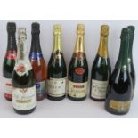 8 bottles of sparkling wine including Seaview chardonnay, Asti Spumante, Cremant DG Bourgogne,