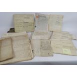 Approximately 32 paper and parchment documents relating to Kent properties ranging from late 18th