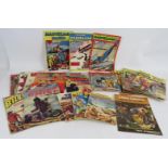 A collection of vintage comics including Marvel Man, Kit Carson Classics Illustrated, Lonestar