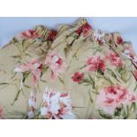 A good quality pair of fully lined curtains with carnation flower print fabric. Length 260cm.