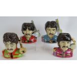 A set of 4 Kevin Francis limited edition "Pop Legend" character jugs, depicting The Beatles in