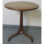 A Georgian country made oak wine table, with tapering column on spider legs. Condition report: Has
