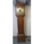 A Georgian 30 hour striking oak longcase clock by Robert Cutbush of Maidstone, the engraved brass