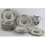 17 pieces of Mason's Ironstone china circa 1849 decorated in a chinoiserie pattern plus Godwin's