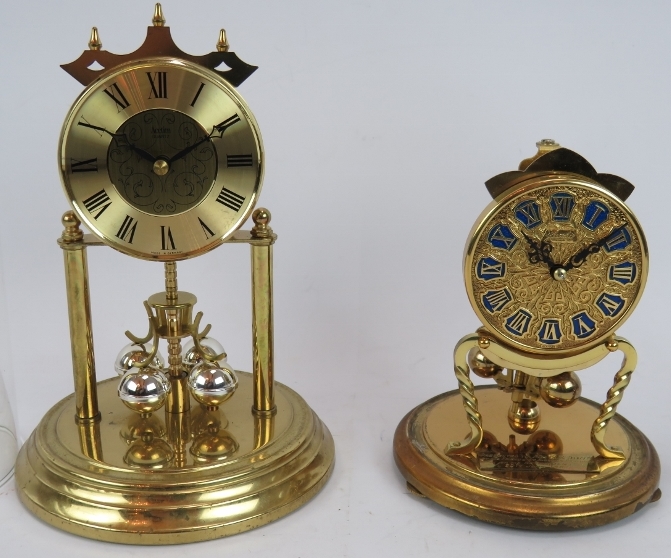 A German Kundo 400 day anniversary clock under a glass dome, a similar Acctim clock and a Schatz 8 - Image 4 of 5