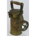 A vintage brass CEAG ship's inspection lamp. Stamped to base. Type B.E. Height 22cm. Condition