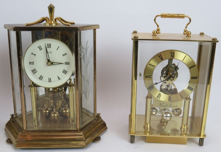 Three West German Kundo 400 day clocks plus a similar Koma clock. Tallest 28cm. (4). Condition - Image 3 of 4