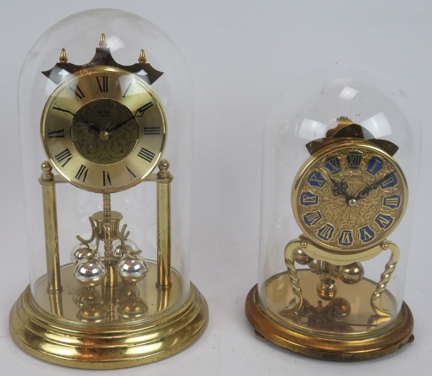 A German Kundo 400 day anniversary clock under a glass dome, a similar Acctim clock and a Schatz 8 - Image 3 of 5