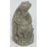 A well executed Inuit stone carving of a polar bear, signed to base. Height 13cm. Condition
