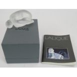 A contemporary Lalique glass figure 'Resting Nude', model No 1191900 with box and booklet. Figure