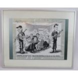 A hand signed Peter Brookes Political cartoon print featuring Tony Blair keeping Labour hostages