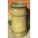 A large vintage cylindrical terracotta chimney pot/planter. Condition report: Weathered and worn