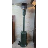 A good quality patio heater by Outback with detachable teak drinks table. Condition report: