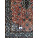 A fine Qum rug in very good condition. 2.17 x 1.40.