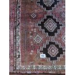 A good Loki rug, soft colours of cream, pink and brown, a very clean rug. 2.80 x 1.70.