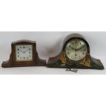 An early 20th century German Napoleon mantel clock with chiming movement & chinoiserie decoration