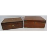 A 19th century burr walnut writing slope with fully fitted interior and secret compartment and a