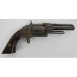 A mid 19th century Smith & Wesson model 1 5 shot revolver with 3.5" octagonal barrel. Seriel No