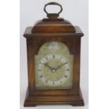 A small vintage walnut cased mantel clock by Mappin & Webb. Height 20cm. Condition report: Winds and