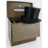 An early 20th century felt top hat by Dunn & Co London in bespoke case. Condition report: No issues.