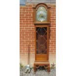 A 19th century Danish oak cased 8-day chiming longcase clock, the engraved brass dial with