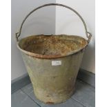 A vintage galvanised steel bucket/planter. Condition report: Some cement residue to inside. H30cm