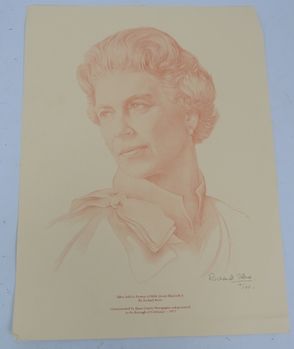 Richard Stone (b.1951) - 'Silver Jubilee Portrait of H.M. Queen Elizabeth II', signed limited