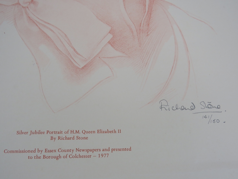 Richard Stone (b.1951) - 'Silver Jubilee Portrait of H.M. Queen Elizabeth II', signed limited - Image 2 of 2