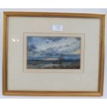 Attributed to Sidney Goodwin (1867-1944) - 'Sunset', watercolour, inscribed verso, 12cm x 20cm,