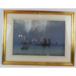 E.F. West (late 19th century/early 20th century) - 'Seascape', watercolour, signed, 40cm x 58cm,