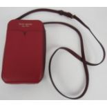 A two tone burgundy leather Kate Spade phone purse shoulder bag. All handbags purchased direct