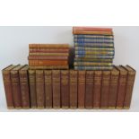 A set of cloth bound Charles Dickens novels, eleven volumes of Rudyard Kipling novels c1930's and
