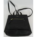 A Fiorelle black grained P U leather backpack style handbag. All handbags purchased direct from