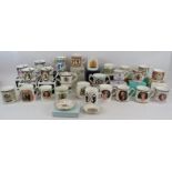 27 Royal commemorative mugs, cups and dishes by Dunoon, Aynsley, Caverswall and others. Many