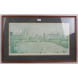 After Laurence Stephen Lowry RBA RA (1887-1976) - 'Lancashire Cricket', a limited edition colour