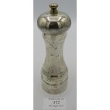 A Millennium silver salt grinder, London 2000, makers M C H, approx 6" high boxed. Condition report: