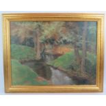 Ian Grant (Scottish, 1904-1993) - 'The Brook', oil on board, signed, inscribed verso, Gallery