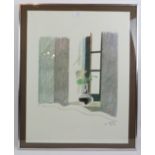 After David Hockney (b.1937) - 'Le Nid du Duc', lithographic print, 58cm x 46cm, framed. Condition