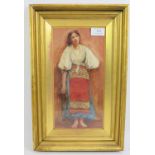 Continental School (late 19th/early 20th century) - 'Full length female study in traditional