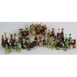 A collection of vintage miniature spirits and liqueurs, approximately 70 in total including