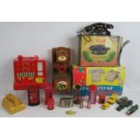 A mixed lot of telephone and GPO related items including four vintage children's telephone, model